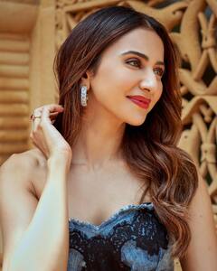 Rakul Preet Singh Poses In An Off-Shoulder Denim Dress. Take A Look