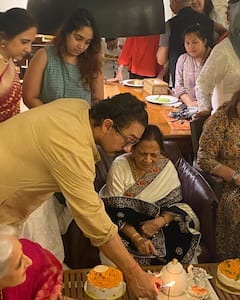Aamir Khan Celebrates Mother Zeenat Hussain’s 89th Birthday, Kiran Rao And Ira Khan Attend - See Pics