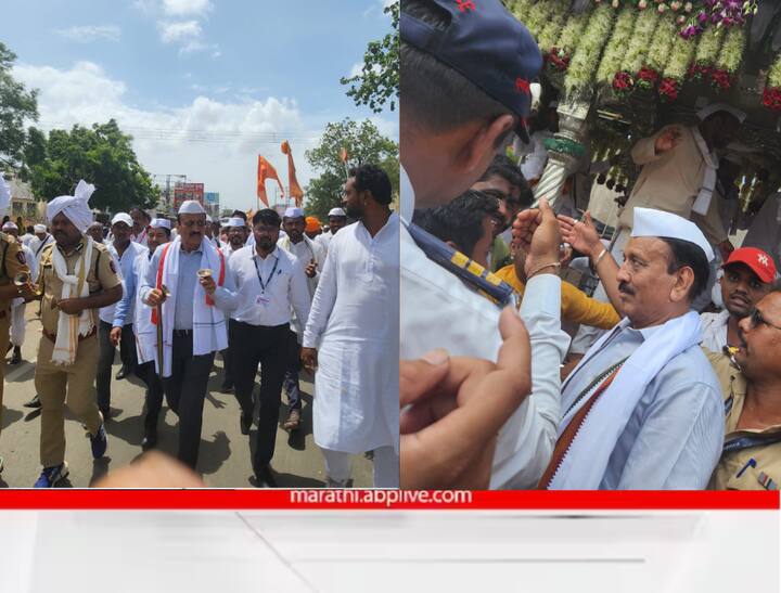 वारकऱ्यांसोबत गिरीश महाजन वारीत रमले, त्यांनी संत ज्ञानेश्वर महाराजांच्या पालखीचं दर्शन घेतलं आहे.