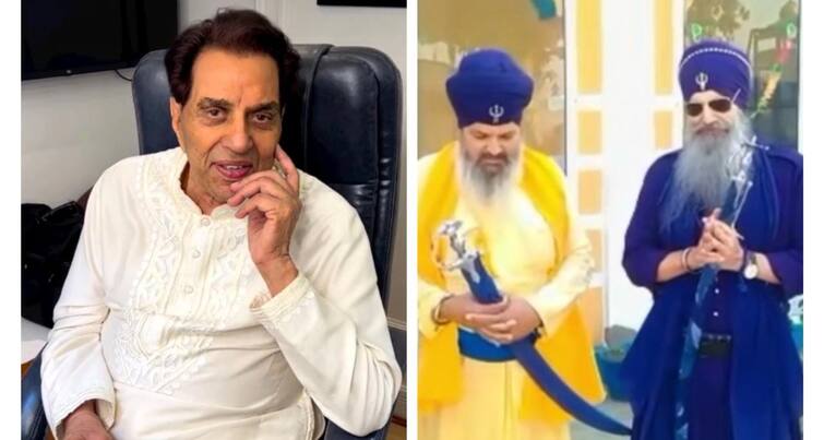 nihang singh prayed for bollywood he man dharmendra actor shares video on social media ਧਰਮਿੰਦਰ ਲਈ ਨਿਹੰਗ ਸਿੰਘਾਂ ਨੇ ਕੀਤੀ ਅਰਦਾਸ ਤਾਂ ਐਕਟਰ ਖੁਸ਼ ਹੋ ਬੋਲੇ- 'ਜੋ ਕੁੱਝ ਵੀ ਹਾਂ ਤੁਹਾਡੀਆਂ ਦੁਆਵਾਂ ਕਰਕੇ ਹਾਂ'