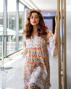 Tina Datta Aces A Funky Look With A Printed Ethnic Suit; See