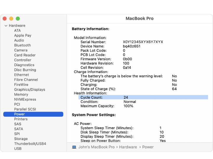 बैटरी: बैटरी किसी भी डिवाइस की मेन पार्ट होती है. यदि इसमें कोई खराबी है तो फिर आपका डिवाइस समझो एक डिब्बा है. सेकंड हैंड मैकबुक लेने से पहले इसका बैटरी टेस्ट भी जरूर करें. इसके लिए कमांड+ स्पेस से स्पॉटलाइट को मैक में ऑन करें और यहां सिस्टम इनफार्मेशन को सर्च करें. अब पावर ऑप्शन में जाएं.