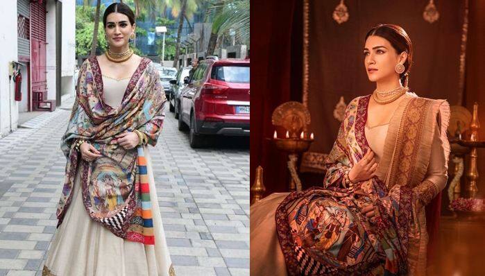 Kriti Sanon Pics: ਕ੍ਰਿਤੀ ਸੈਨਨ ਇਨ੍ਹੀਂ ਦਿਨੀਂ ਆਪਣੀ ਆਉਣ ਵਾਲੀ ਫਿਲਮ 'ਆਦਿਪੁਰਸ਼' ਦੇ ਪ੍ਰਮੋਸ਼ਨ 'ਚ ਰੁੱਝੀ ਹੋਈ ਹੈ। ਫਿਲਮ ਦੇ ਪ੍ਰਮੋਸ਼ਨ ਦੌਰਾਨ ਕ੍ਰਿਤੀ ਨੇ ਇੱਕ ਵਾਰ ਫਿਰ ਆਪਣੇ ਲੁੱਕ ਨਾਲ ਸਾਰਿਆਂ ਦਾ ਧਿਆਨ ਆਪਣੇ ਵੱਲ ਖਿੱਚ ਲਿਆ ਹੈ।