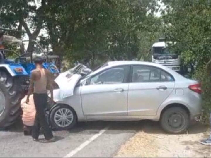 Hardoi Swift Car Collided with DCM Station in-charge died This Accident ANN Hardoi News: हरदोई में स्विफ्ट कार की तेज रफ्तार डीसीएम से टक्कर, दर्दनाक हादसे में थाना प्रभारी की मौत