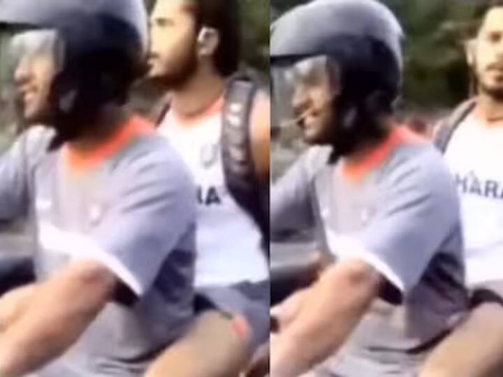 MS Dhoni Riding Bike With S Sreesanth Video Goes Viral On Social Media Here Know Latest Sports News Watch: एस श्रीसंत के साथ बाइक चलाते धोनी का पुराना वीडियो सोशल मीडिया पर वायरल, देखें