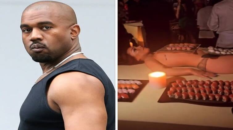 kanye west uses female model as his serving table at his 46th birthday gets trolled ਕਾਨੇ ਵੈਸਟ ਫਿਰ ਵਿਵਾਦਾਂ 'ਚ, 46ਵੇਂ ਜਨਮਦਿਨ 'ਤੇ ਕੀਤੀ ਸ਼ਰਮਨਾਕ ਹਰਕਤ, ਪਹਿਲਾਂ ਮਾਡਲ ਦੇ ਉਤਾਰੇ ਕੱਪੜੇ ਫਿਰ...