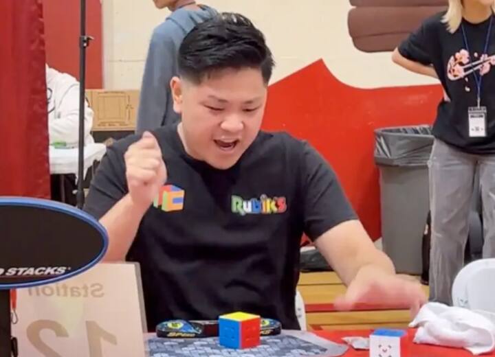 Solved Rubik’s Cube in the blink of an eye, made world record, video viral