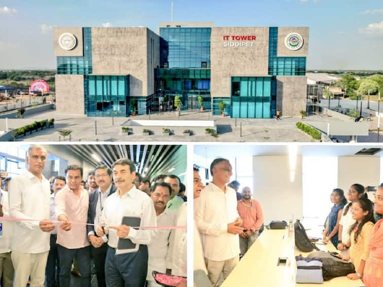 Minister KTR inaugurate siddipet IT tower, says to setup T Hub in city Siddipet IT Tower: సిద్దిపేట్‌కు కూడా టీ హబ్ తెస్తాం, ఐటీ టవర్ ప్రారంభించిన కేటీఆర్