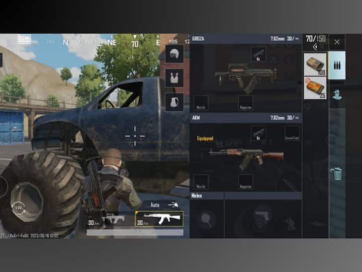 The most damage dealt per shot is the same for AKM and Groza, however, a few things should be considered such as the rate of fire. When it comes to the rate of fire along with the damage dealt, then no Assault Rifle ever beats Groza. The base damage for Groza's and AKM's one shot is 49 HP, however, Groza's rate of fire is higher than that of AKM. (Image Source: Screenshot/ABPLive)