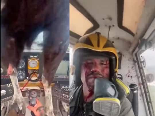 huge bird hits airplane smashes through windscreen into cockpit pilot covering in blood but lands safely Viral Video: ਖੂਨ ਨਾਲ ਲੱਥਪੱਥ ਹੋਇਆ ਪਾਇਲਟ, ਫਿਰ ਵੀ ਕੀਤੀ ਸੁਰੱਖਿਅਤ ਲੈਂਡਿੰਗ, ਦੇਖੋ ਵੀਡੀਓ