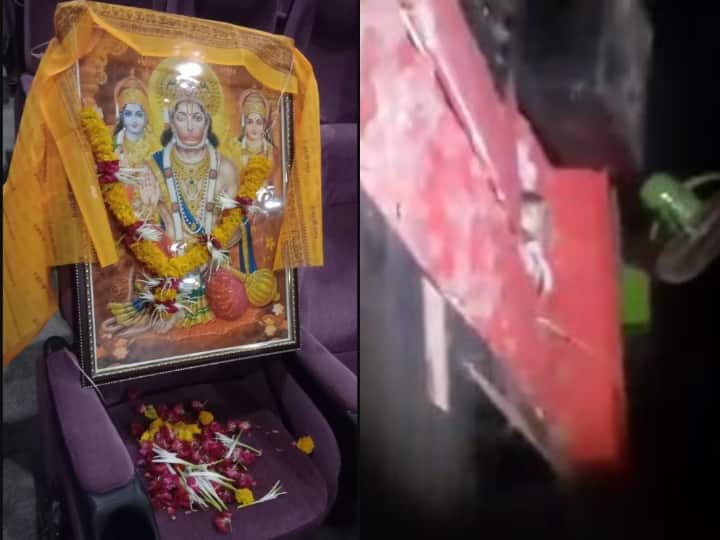 first picture of Lord Hanuman in the theater went viral on the adipurush release the monkey reached at the theater prabhas krati sanon Adipurush Movie: थिएटर में भगवान हनुमान के लिए रखी गई पहली सीट की फोटो वायरल, सिनेमाघर में पहुंचा बंदर