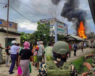 Manipur Violence: મણિપુરના ઇમ્ફાલમાં ફરી હિંસા, ટોળાએ કેન્દ્રિય મંત્રીનું ઘર સળગાવ્યું