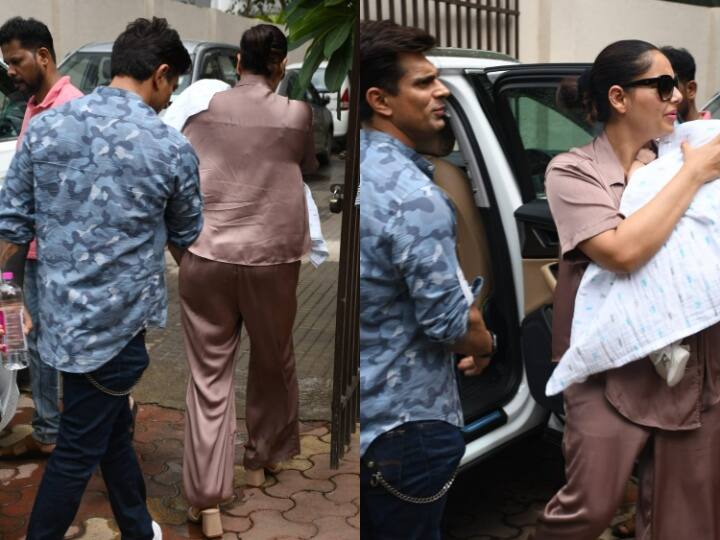 Bipasha Basu Pics: पति करण के साथ बेटी को लेकर क्लीनिक पहुंचीं बिपाशा बसु, कैमरे से छुपाया देवी का चेहरा