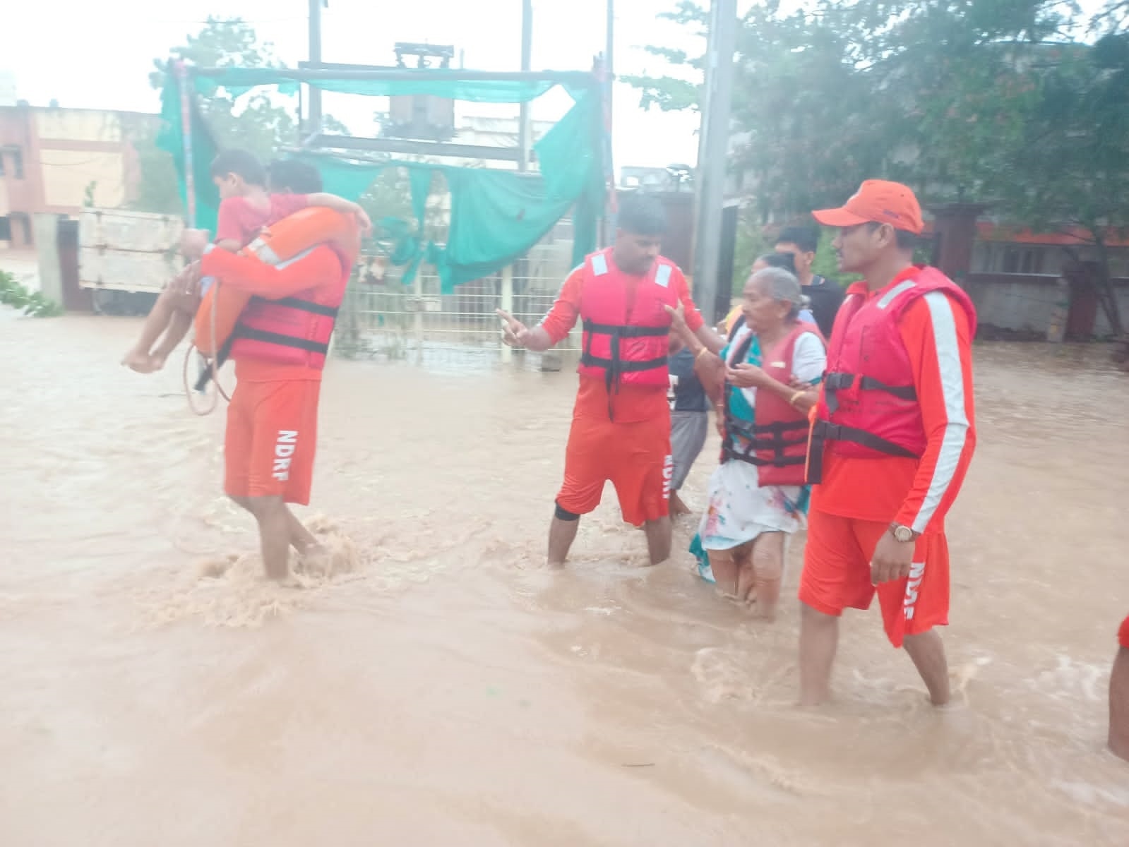Rain: માંડવીમાં NDRFનું દિલધડક રેસ્ક્યુ ઓપરેશન, કેડસમા પાણીમાં જઇને છ લોકોને બચાવ્યા