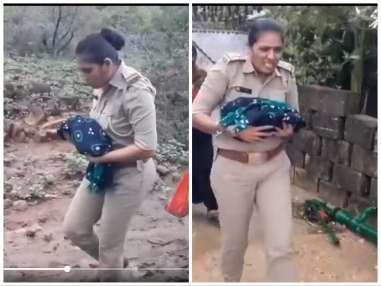 Biparjoy Cyclone Gujarat Woman Police Carries 4-Day-Old Child To Safety - Video goes Viral Watch Watch Video: கவலபடாதீங்க... எத்தனை புயல் வந்தாலும் உங்களை காக்க நாங்க இருக்கோம்.. இது லேடி சூப்பர் ஸ்டாரின் கதை..!