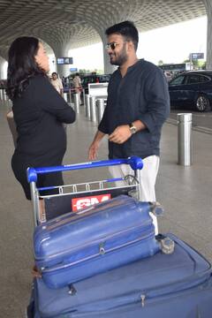 Swara Bhaskar ने एयरपोर्ट पर ब्लैक मिनी ड्रेस में फ्लॉन्ट किया बेबी बंप, पति फहद अहमद को किस करके हुईं विदा