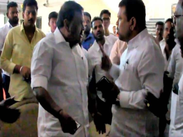 Ramanathapuram : Nawaz kani MP - Minister Raja Kannappan had an argument in stage நவாஸ் கனி எம்.பி வரும் முன்பே தொடங்கப்பட்ட நிகழ்ச்சி..! பரிசு வழங்கிய ராஜ கண்ணப்பன்.. மேடையில் மோதல்!