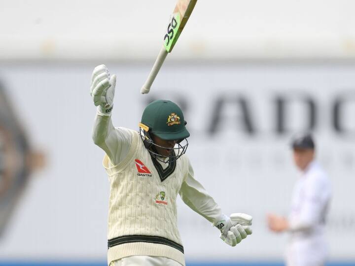 Usman Khawaja threw his bat in the air after scoring a century.  Video of celebration going viral