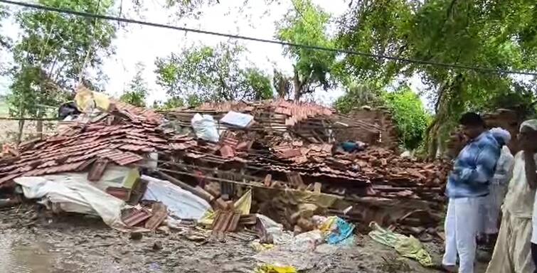 Rainfall Gujarat: a building collapse in banaskantha aseda village, four man injured in incident Rainfall: બનાસકાંઠામાં ભારે પવનથી મકાન ધરાશાયી થતાં ચાર દટાયા, બે લોકો ગંભીર રીતે ઘાયલ
