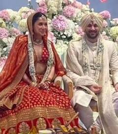 विवाह संपन्न! दूल्हे का सहरा सुहाना तो लाल सुर्ख जोड़े में खूबसूरत लग रहीं दुल्हन, पति-पत्नी के रिश्ते में बंधे Karan Deol-दृशा आचार्य