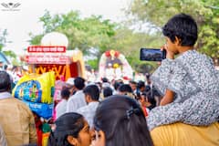 Ashadhi Ekadshi : 'ज्ञानेश्वर माउली, ज्ञानराज माउली तुकाराम', संत ज्ञानेश्वर माउलींच्या पालखीचे विहंगम दृश्य, पाहा फोटो