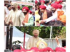 Groom Karan Deol Leaves For Wedding Venue On A Horse With Baraatis Dharmendra, Sunny, Bobby And Abhay Deol