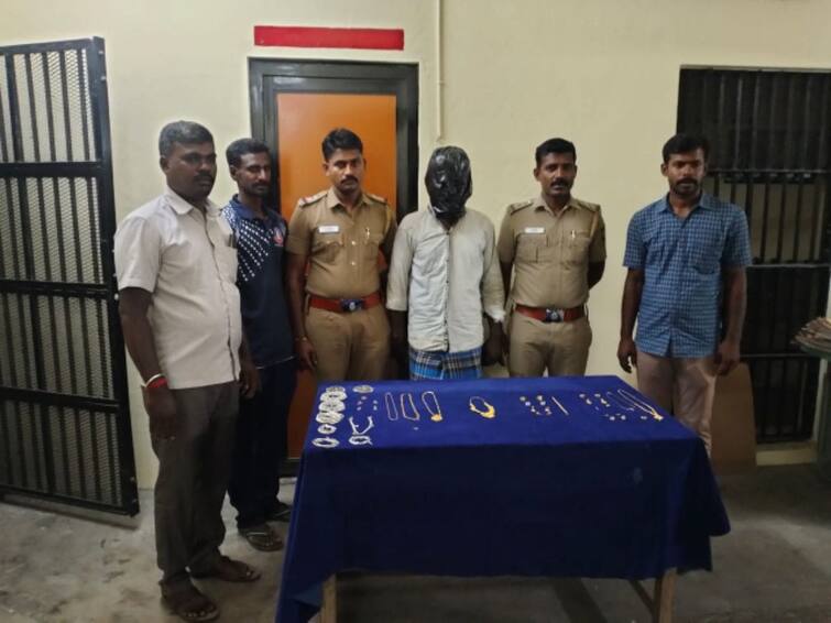 police action A thief who was wanted for several days in Trichy district was caught Trichy: திருச்சியை கலக்கிய திருடன்.. நீண்ட நாட்களாக நடந்த தேடுதல் வேட்டை.. கைது செய்த காவல்துறை..!