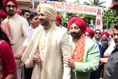 Groom Karan Deol Leaves For Wedding Venue On A Horse With Baraatis Dharmendra, Sunny, Bobby And Abhay Deol