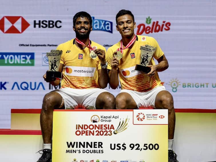 Satwik Sairaj Chirag Shetty Duo Scripted History By Winning Men Doubles Indonesia Open 2023 Super 1000 Satwik Chirag: ఇండోనేషియా ఓపెన్‌ విజేతలుగా స్వాతిక్, చిరాగ్ - ఈ ఘనత సాధించిన మొదటి భారతీయ ద్వయం!
