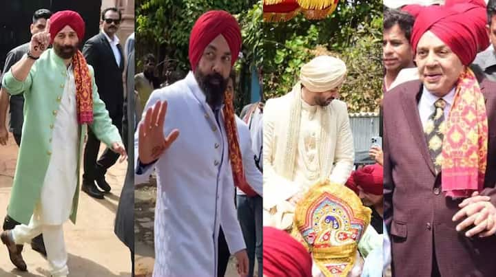 Karan Deol Wedding: ਕਰਨ ਦਿਓਲ ਅੱਜ ਮੁੰਬਈ ਦੇ ਤਾਜ ਲੈਂਡਸ ਐਂਡ ਹੋਟਲ ਵਿੱਚ ਵਿਆਹ ਦੇ ਬੰਧਨ ਵਿੱਚ ਬੱਝਣ ਜਾ ਰਹੇ ਹਨ। ਸੰਨੀ, ਬੌਬੀ, ਧਰਮਿੰਦਰ ਅਤੇ ਉਨ੍ਹਾਂ ਦੀਆਂ ਕੁਝ ਤਸਵੀਰਾਂ ਸਾਹਮਣੇ ਆਇਆਂ ਹਨ।