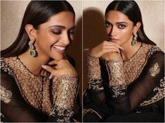 Deepika Padukone Shines In Traditional Attire; Attends Karan Deol's Reception With Ranveer Singh