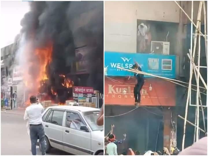 Caught On Cam: People Jump Out Windows, Woman Hangs On By A Rope As Fire In Chhattisgarh's Korba Kills 3 Caught On Cam: People Jump Out Windows, Woman Hangs On By A Rope As Fire In Chhattisgarh's Korba Kills 3