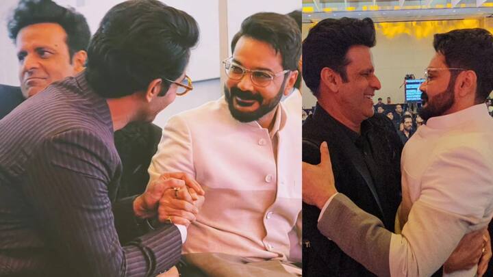 আর সেখানেই তিনি ক্যামেরাবন্দি হলেন বলিউড অভিনেতা মনোজ বাজপেয়ী (Manoj Bajpayee), রাজকুমার রাও (Rajkumar Rao), অদিতি রাও হায়দারি (Aditi Rao Hydari)-র মতো অভিনেতা অভিনেত্রীদের সঙ্গে। সোশ্যাল মিডিয়ায় সেই ছবিও শেয়ার নিয়েছেন অভিনেতা।