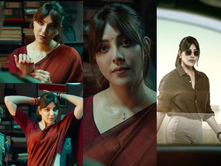 actress Kajal Aggarwal starring Satyabhama title glimpse is trending Kajal Aggarwal: பூ போன்ற கைகளால் குற்றவாளிகளை அடி வெளுக்கும் காஜல்... மிரட்டலான சத்யபாமா டீசர்!