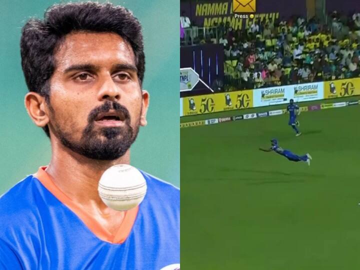 Siechem Madurai Panthers vs Dindigul Dragons murugan ashwin catch S Arun tamil nadu premier league 2023 Watch: Murugan Ashwin ने हवा में उछलकर लपका हैरतअंगेज कैच, तस्वीरें देख आप भी करेंगे तारीफ