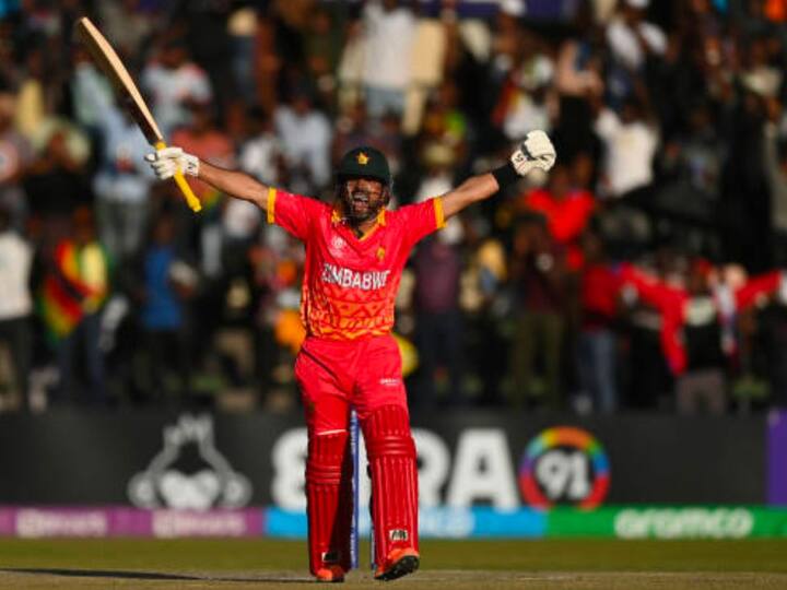 He took only 54 balls to reach the milestone and helped his team win the game by 6 wickets over the Netherlands in the ICC Cricket World Cup Qualifiers 2023 in Harare. (Getty)