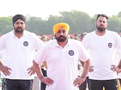 Bhagwant Mann, Raghav Chaddha Attend 'CM Di Yogshala' Event With 15,000 People In Jalandhar—See Pics