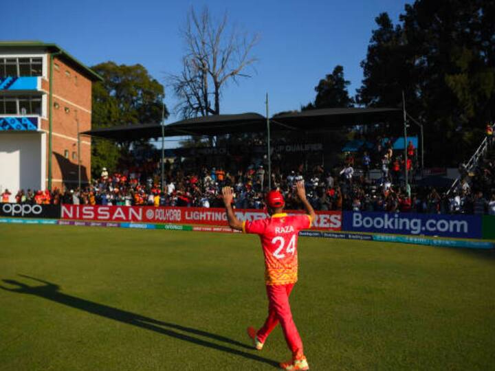 Raza also broke Sean Williams’ record who hit a ton in 70 balls in the World Cup qualifier against Nepal. (Getty)