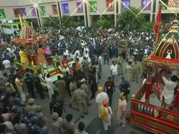 Jagannath Rath Yatra 2023 Yatra Begins In Gujarat Union Ministers Ashwini Vaishnaw Dharmendra Pradhan At Puri