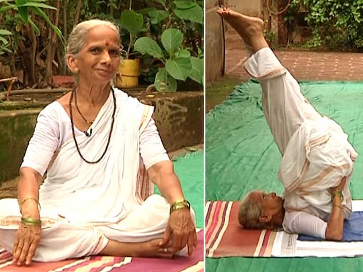 exclusive interview On international yoga day rama jog a women in ratnagiri district maharashtra detail marathi news International Yoga Day 2023:  वयाची साठी तरीही योगसाधनेची महती, समृद्ध  शरीरासाठी आजीबाईंचा बटवा