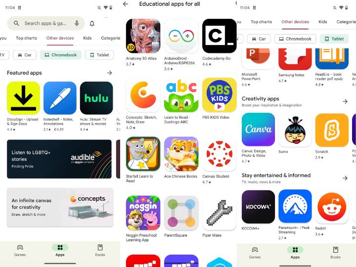 Google play store gets new other device option for tablet and Chromebook apps Google Play Store के इस नए ऑप्‍शन के बारे में जानते हैं आप? बड़े काम की है ये चीज