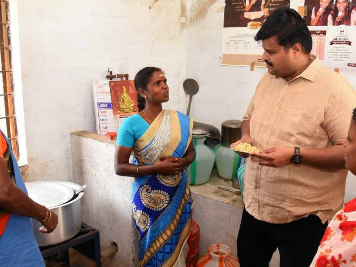 Karur District Collector conducted a study on the quality of nutrition in Karur district TNN Karur: கரூர் மாவட்டத்தில்  சத்துணவு தரம் குறித்து ஆய்வு செய்த மாவட்ட ஆட்சியர்