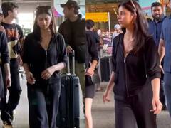 ब्राजील में इवेंट अटेंड कर वापस घर लौटीं  शाहरुख खान की बेटी सुहाना खान,  ब्लैक ट्रैक सूट में लगीं खूबसूरत