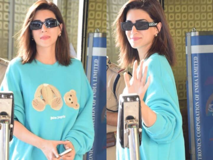 Kriti Sanon Airport Pics: एक्ट्रेस कृति सेनन की हालिया रिलीज फिल्म ‘आदिपुरुष’ विवादों में घिरी हुई है. इसी बीच एक्ट्रेस को मुंबई एयरपोर्ट पर बेहद ही सिंपल लुक में स्पॉट किया गया है. देखिए तस्वीरें....