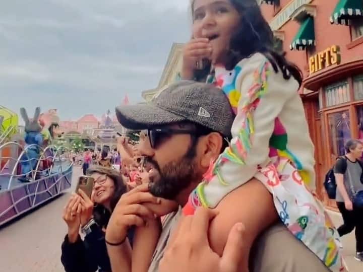 Watch: Team India captain Rohit Sharma is celebrating holiday with his family, watch viral video