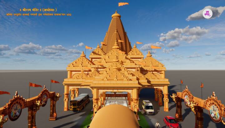 श्रीमंत दगडूशेठ हलवाई सार्वजनिक गणपती (Dagadusheth Temple) ट्रस्ट, सुवर्णयुग तरुण मंडळ च्यावतीने ट्रस्टतर्फे 131 व्या वर्षाच्या गणेशोत्सवानिमित्त अयोध्येतील प्रभू श्रीराम मंदिराची प्रतिकृती साकारण्यात येणार आहे.