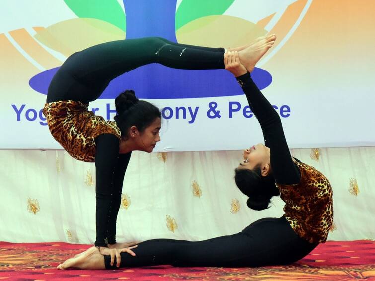Yoga Demonstrations At Kolhapur Collector Office On The Occasion Of