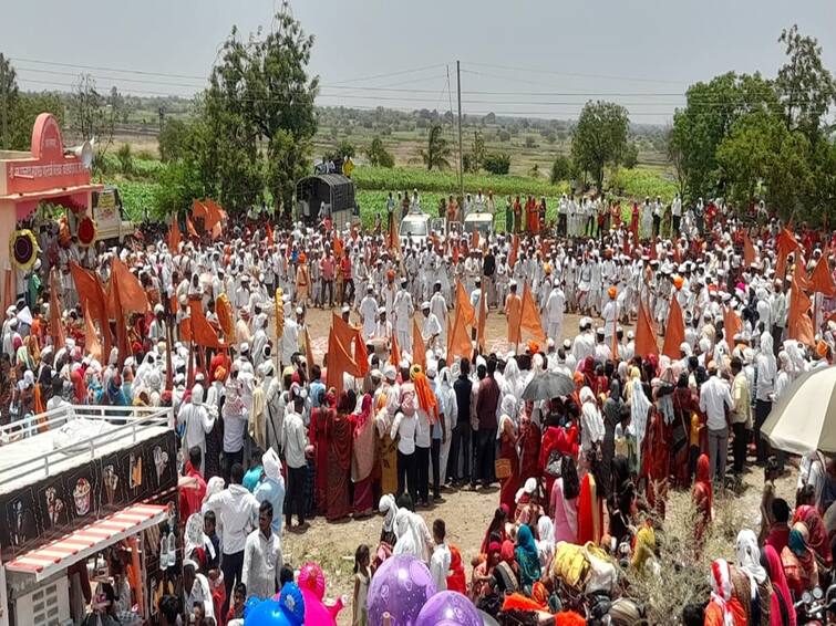 ashadhi wari 2023 sant eknath maharaj palkhi second arena ceremony in Dharashiv District Ashadhi Wari 2023:  धाराशिव जिल्ह्यातील नांगरडोहमध्ये पार पडले नाथांच्या पालखीचा तिसरे रिंगण सोहळा