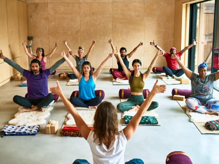 International Yoga Day 2023 Yoga And Cardiovascular Health How yoga benefis heart health Tips to improve heart health by yoga International Yoga Day 2023: Know The Relation Between Yoga And Cardiovascular Health