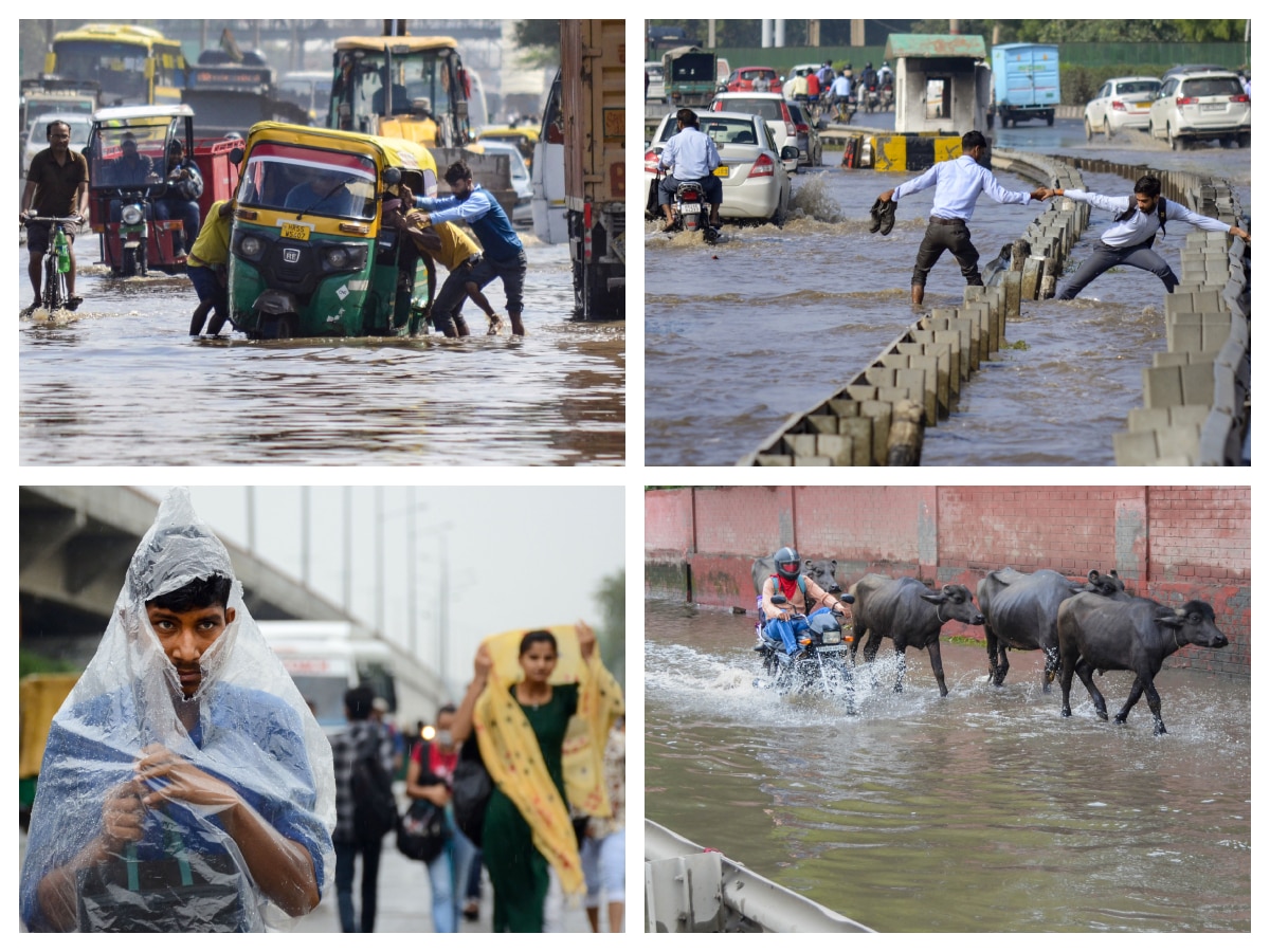 Weather Update Heavy Rainfall In Gurugram Leads To Waterlogging ...